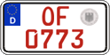German license plate, Red license plates
