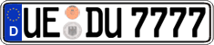 German license plate, Regular plates