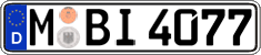 German license plate, Regular plates