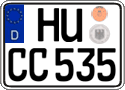 German license plate, Regular plates