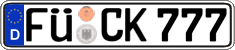 German license plate, Regular plates