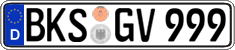 German license plate, Regular plates