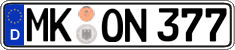 German license plate, Regular plates
