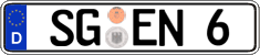 German license plate, Regular plates