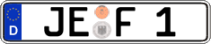 German license plate, Regular plates