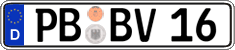 German license plate, Regular plates