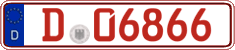 German license plate, Red license plates