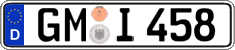 German license plate, Regular plates
