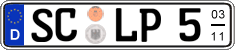 German license plate, Seasonal plates