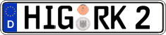 German license plate, Regular plates