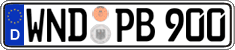 German license plate, Regular plates