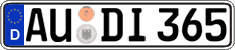 German license plate, Regular plates