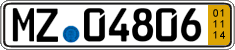 German license plate, Short-term transit plates