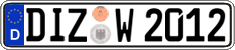 German license plate, Regular plates