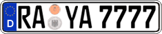 German license plate, Regular plates
