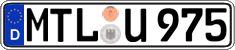 German license plate, Regular plates