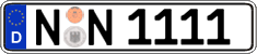 German license plate, Regular plates