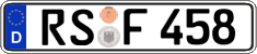 German license plate, Regular plates