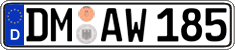 German license plate, Regular plates