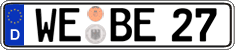 German license plate, Regular plates