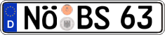 German license plate, Regular plates