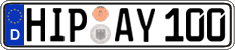 German license plate, Regular plates