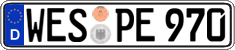 German license plate, Regular plates