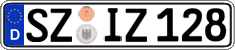 German license plate, Regular plates