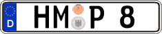 German license plate, Regular plates