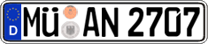 German license plate, Regular plates
