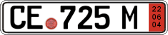 German license plate, Export transit plates