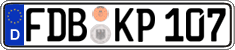 German license plate, Regular plates