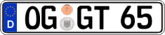 German license plate, Regular plates
