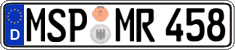 German license plate, Regular plates
