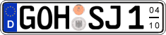 German license plate, Seasonal plates