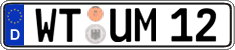 German license plate, Regular plates