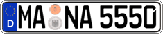 German license plate, Regular plates