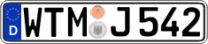 German license plate, Regular plates
