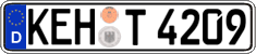 German license plate, Regular plates