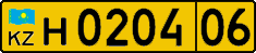 License plate Kazakhstan, Foreigners (2012)