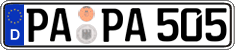 German license plate, Regular plates