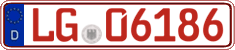 German license plate, Red license plates