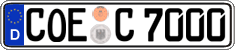 German license plate, Regular plates