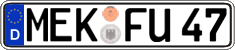 German license plate, Regular plates