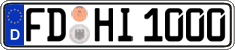 German license plate, Regular plates
