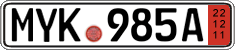 German license plate, Export transit plates
