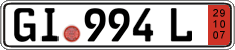 German license plate, Export transit plates