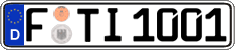 German license plate, Regular plates