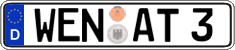 German license plate, Regular plates
