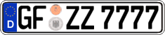 German license plate, Regular plates